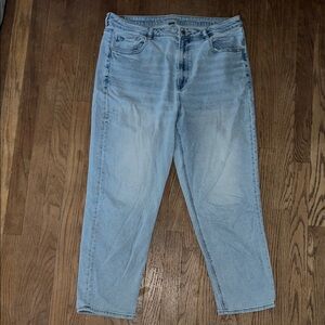 American Eagle Outfitters Women's Light Blue Straight Leg Jeans